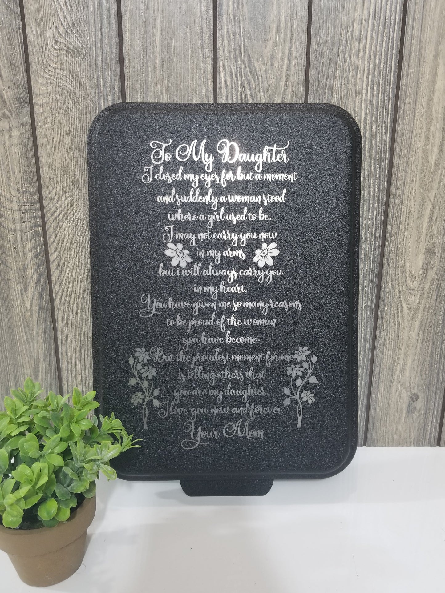 "To My Daughter" Engraved Cake Pan Lid