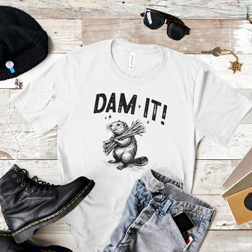 DAM IT Beaver T-Shirt – Funny Animal Graphic Tee