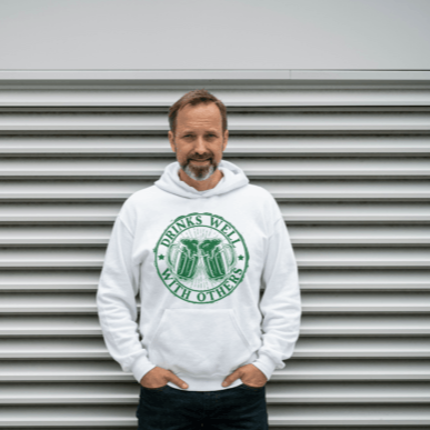 Funny "Drinks Well With Others" sweatshirt β beer lover hoodie or crewneck