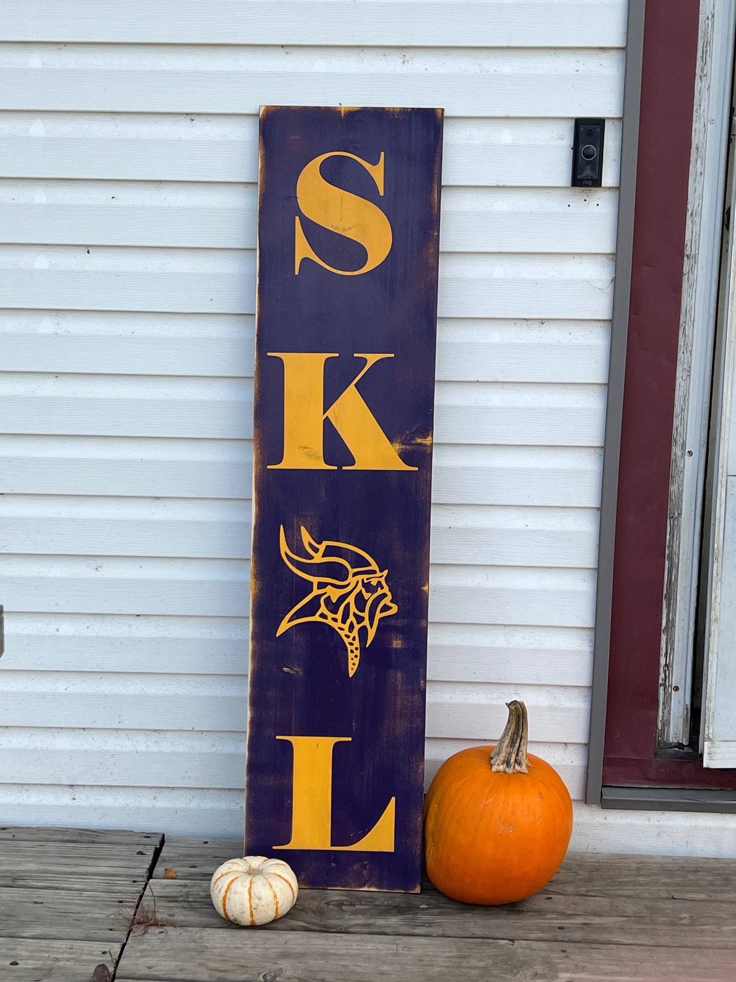 "Nordic Spirit: SKOL Vikings Vertical Sign"