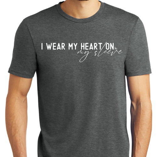 I Wear My Heart on My Sleeve Custom Name T-Shirt