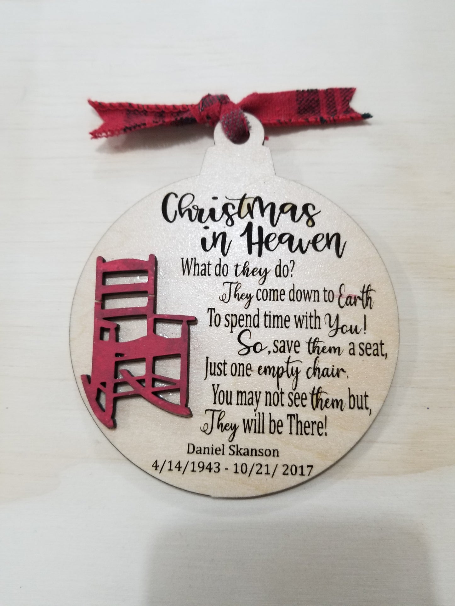 Christmas in Heaven ornament