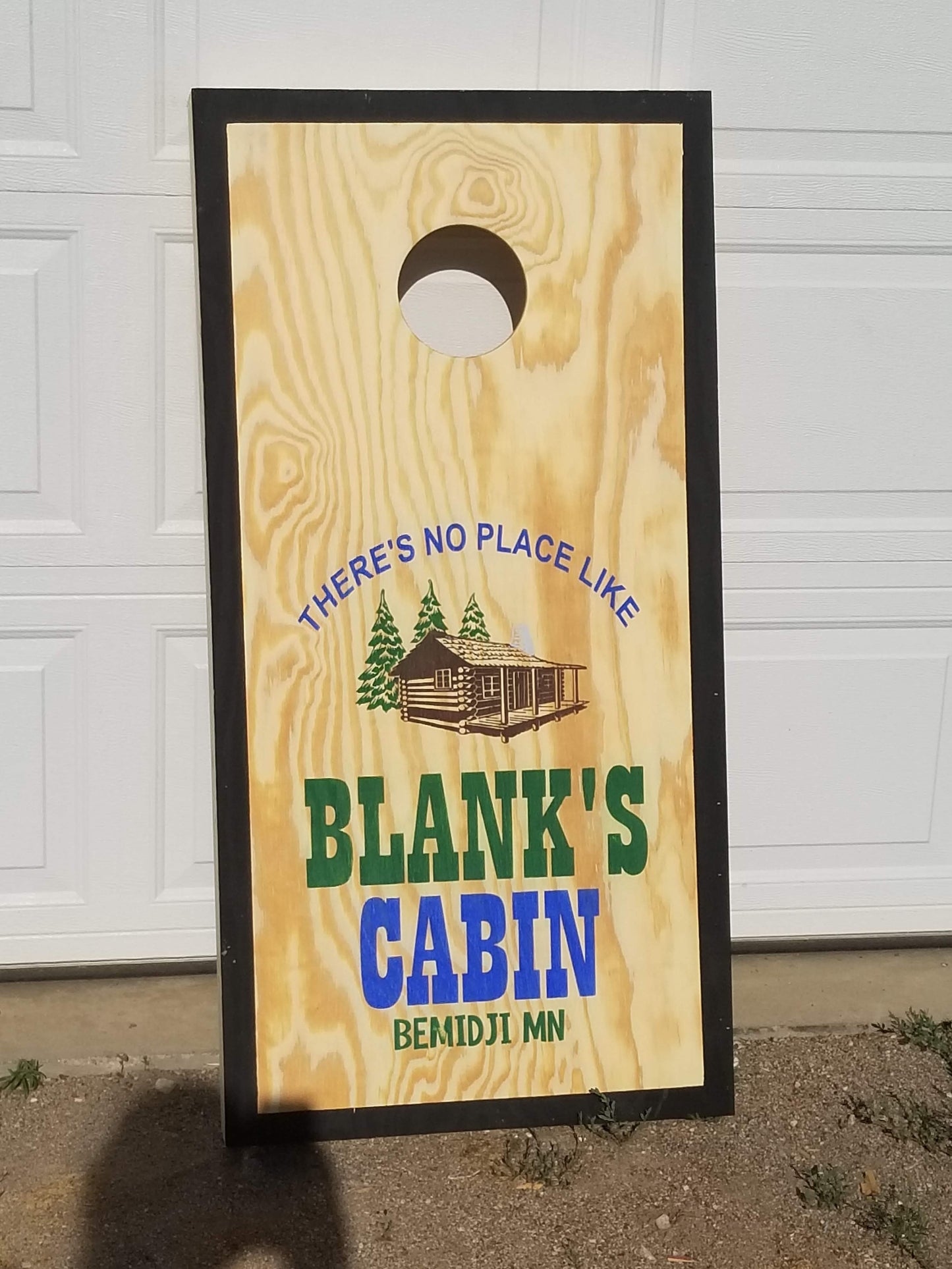 Custom cornhole cabin set
