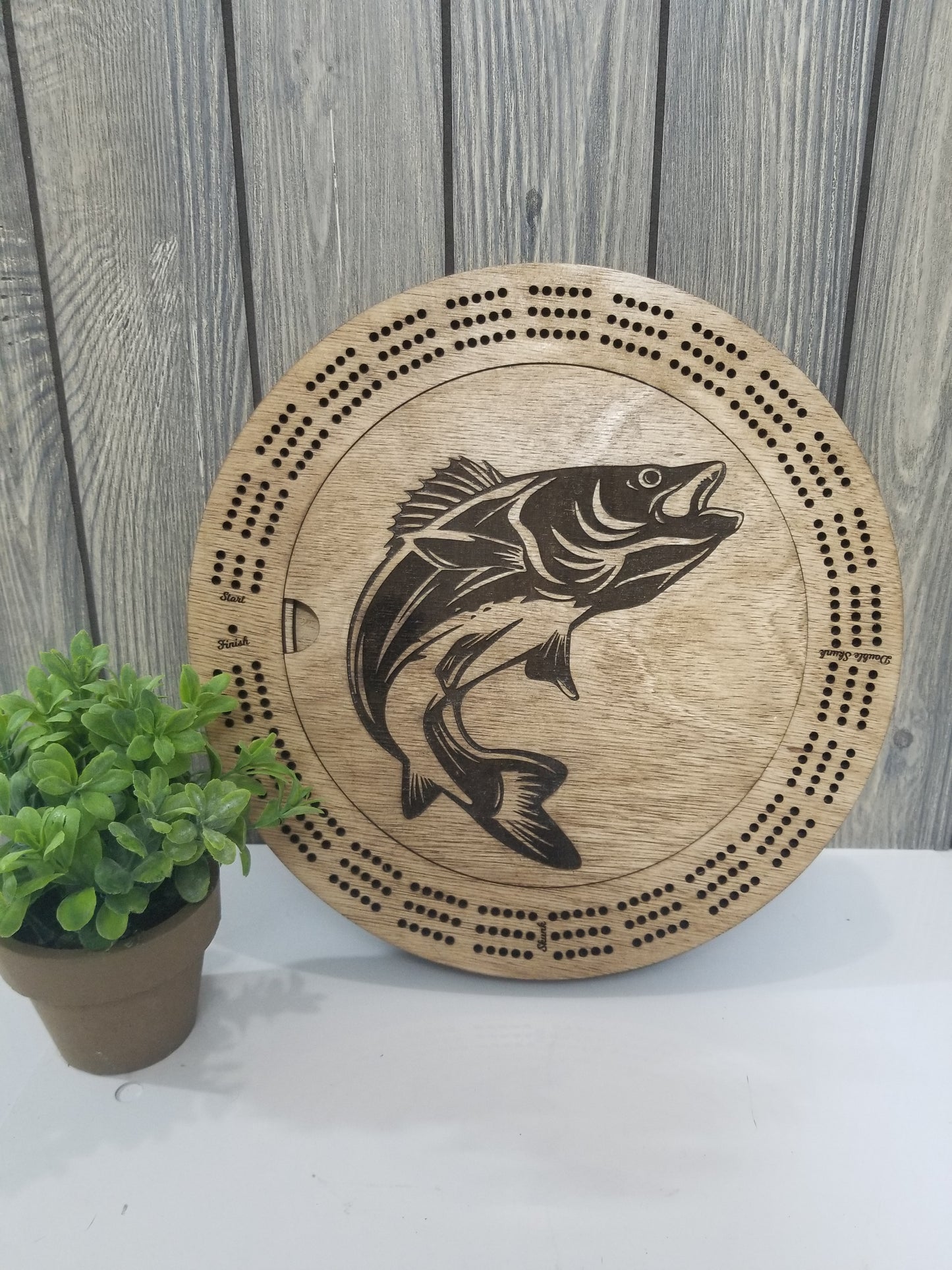 Walleye cribbage board