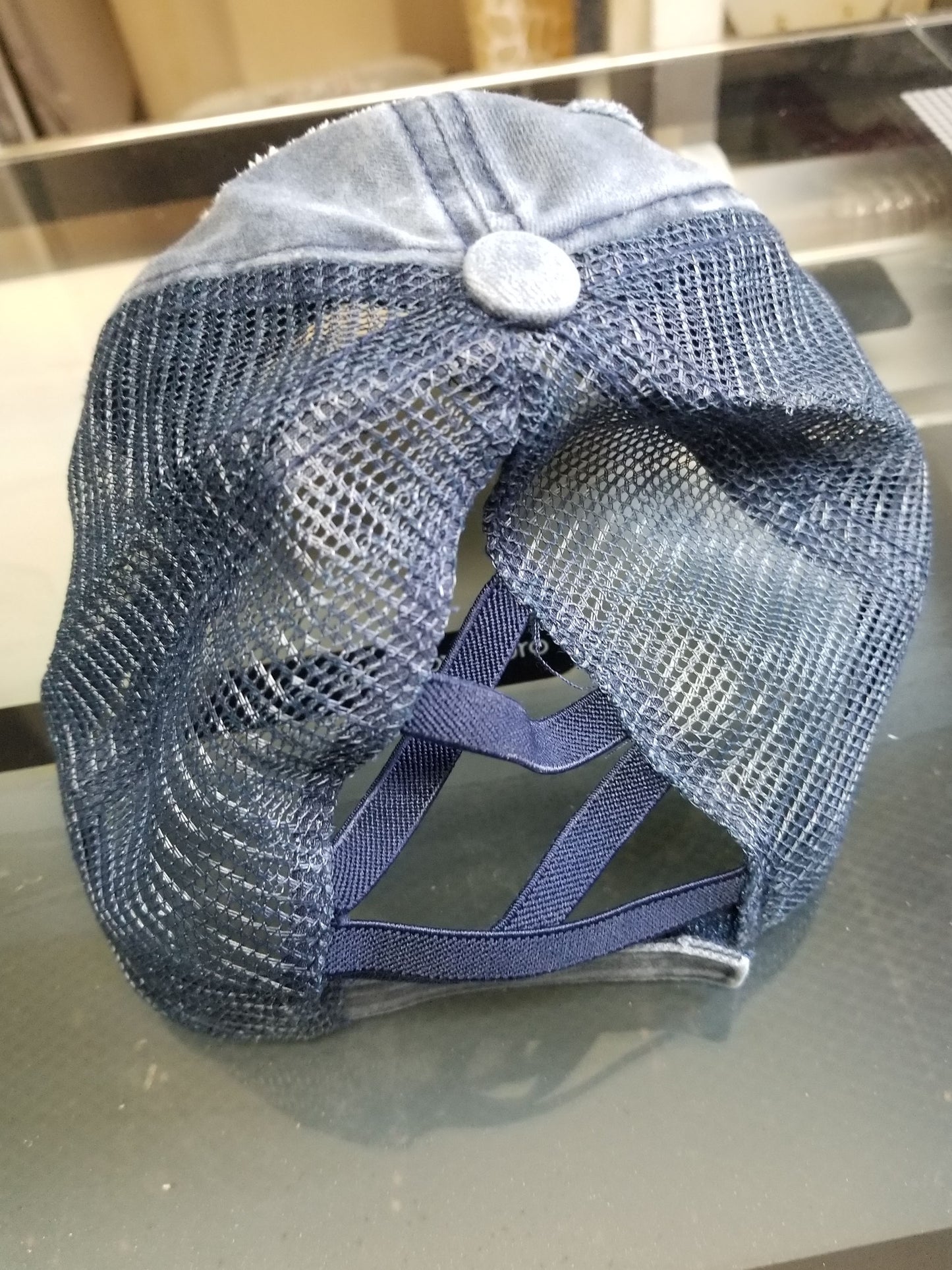 criss-cross ponytail hat
