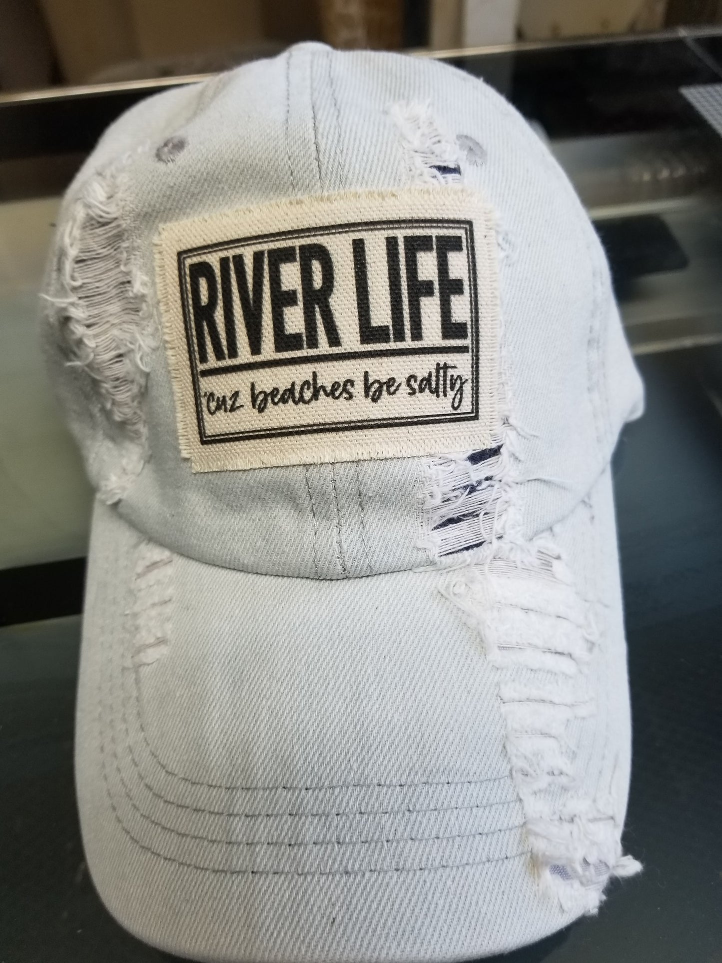 River life cuz beaches be salty hat