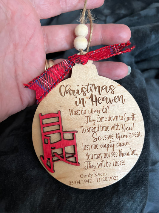 Christmas in Heaven ornament