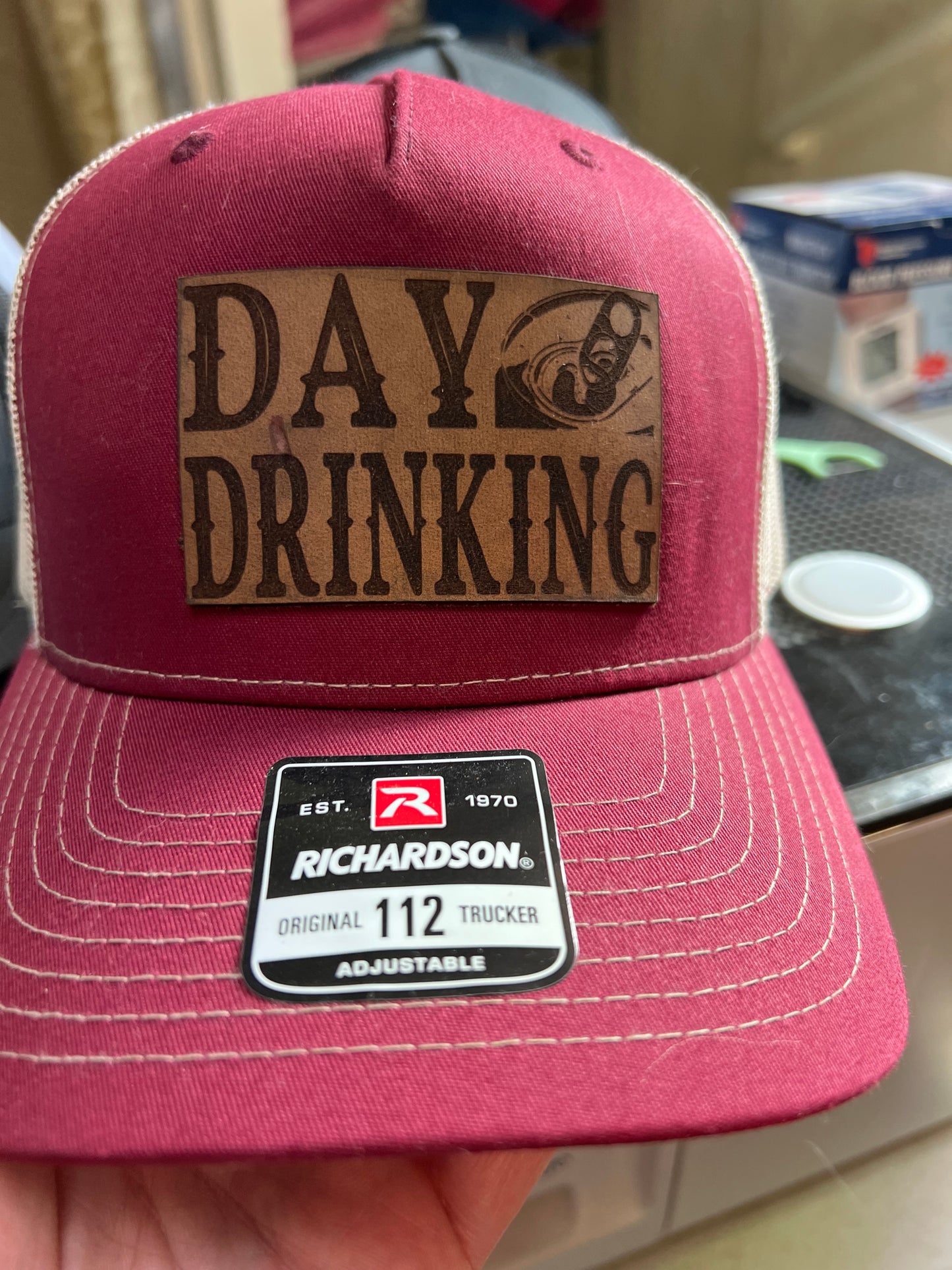 Day Drinking leather patch
