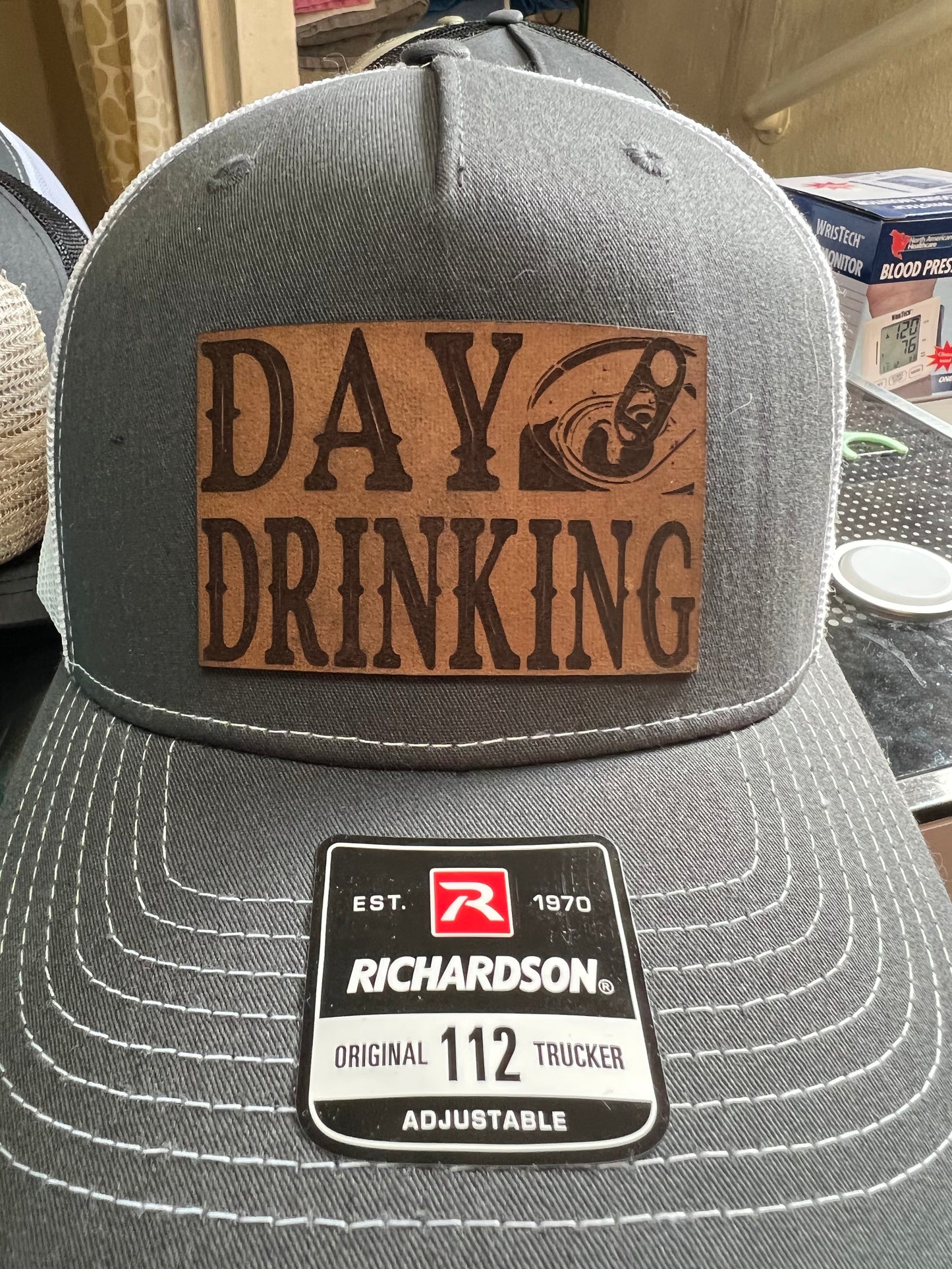 Day Drinking leather patch