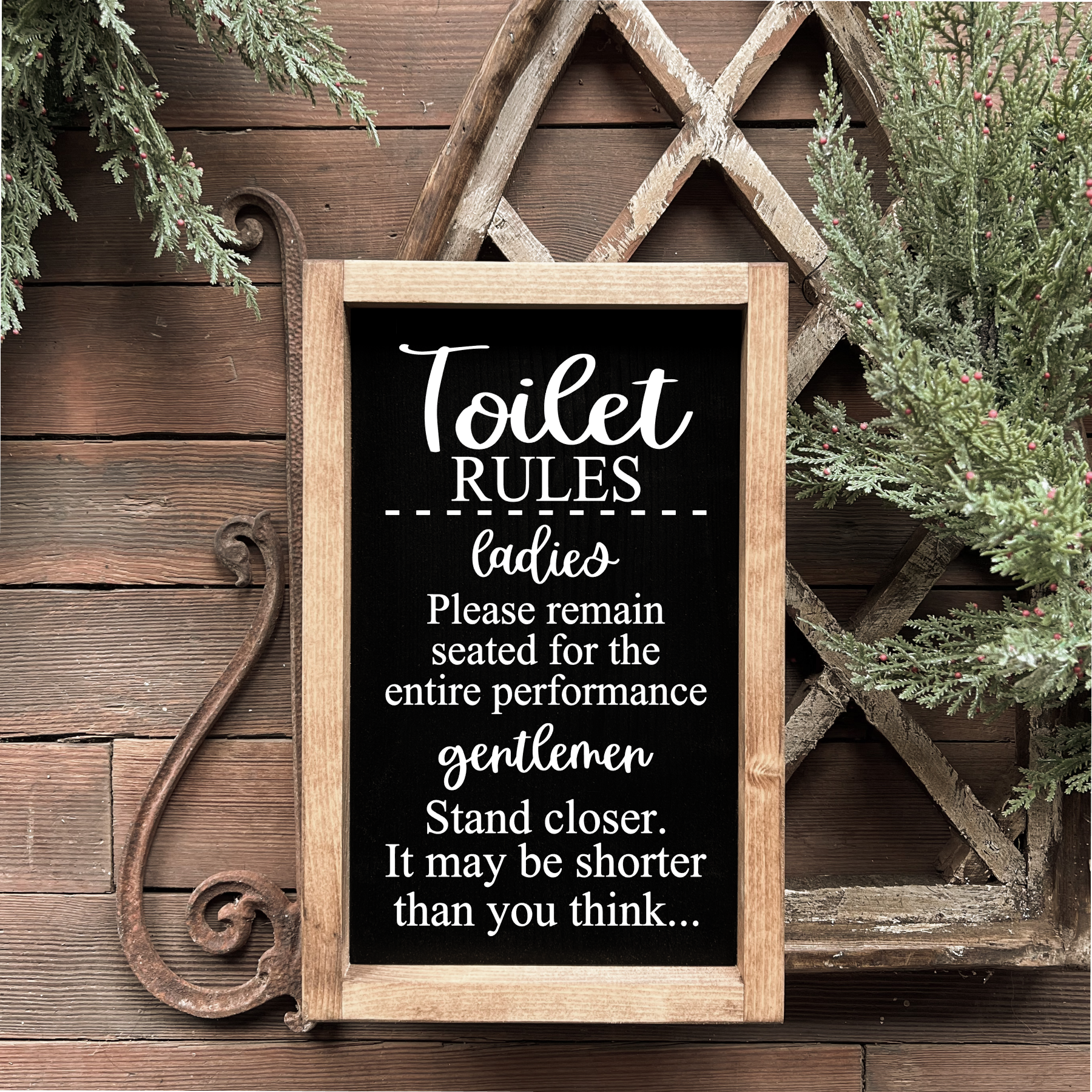 Toilet Rules toilet-rules-wooden-sign-humorous-bathroom-d-cor-for-home-or-offic-red-barn-94