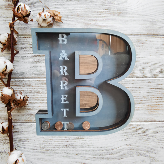 Personalized Letter Piggy Banks