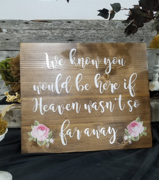 We know you would still be here sign