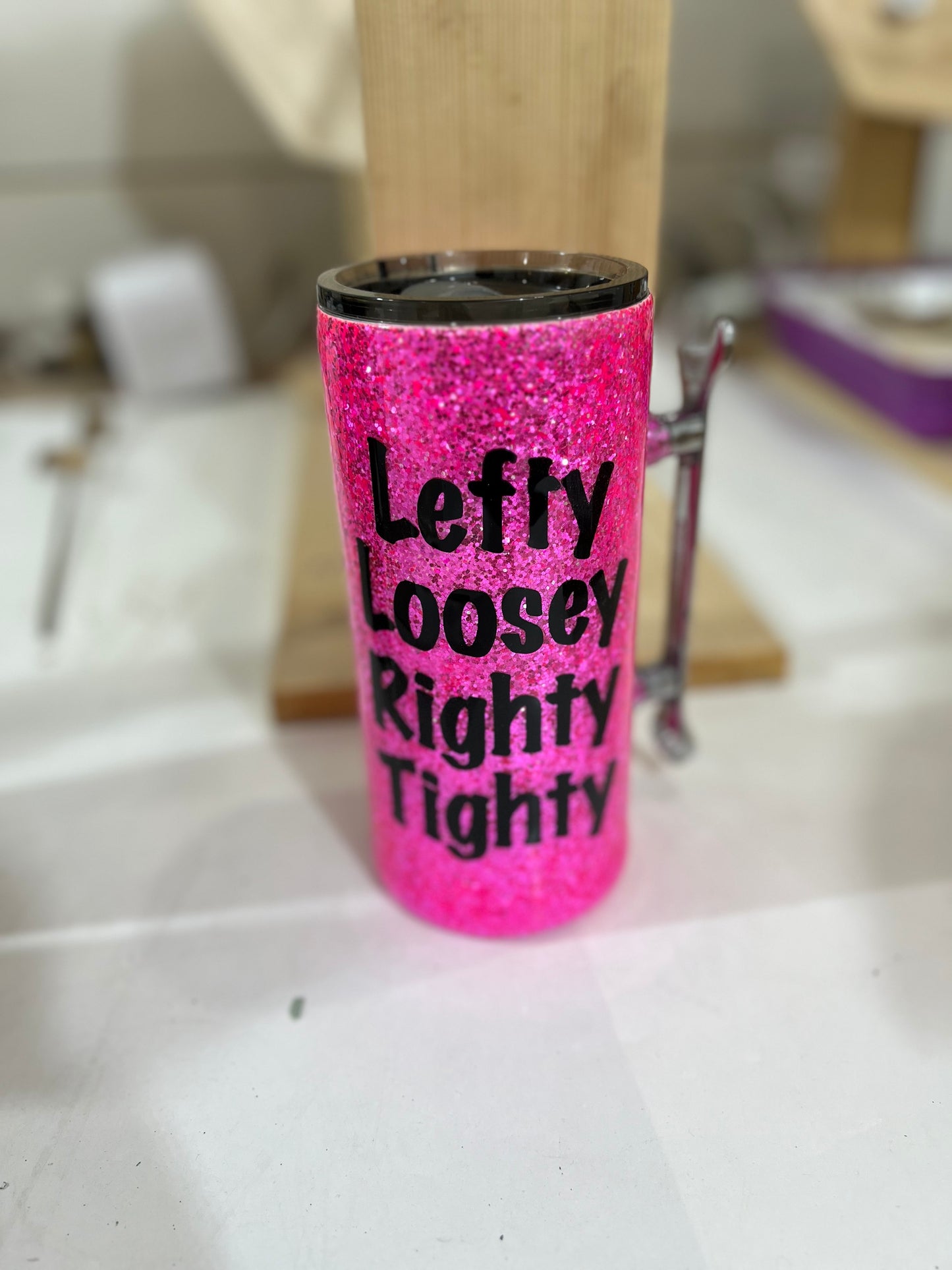 Custom Crafted Wrench Tumbler: Insulated Stainless Steel Cup with Wrench Handle