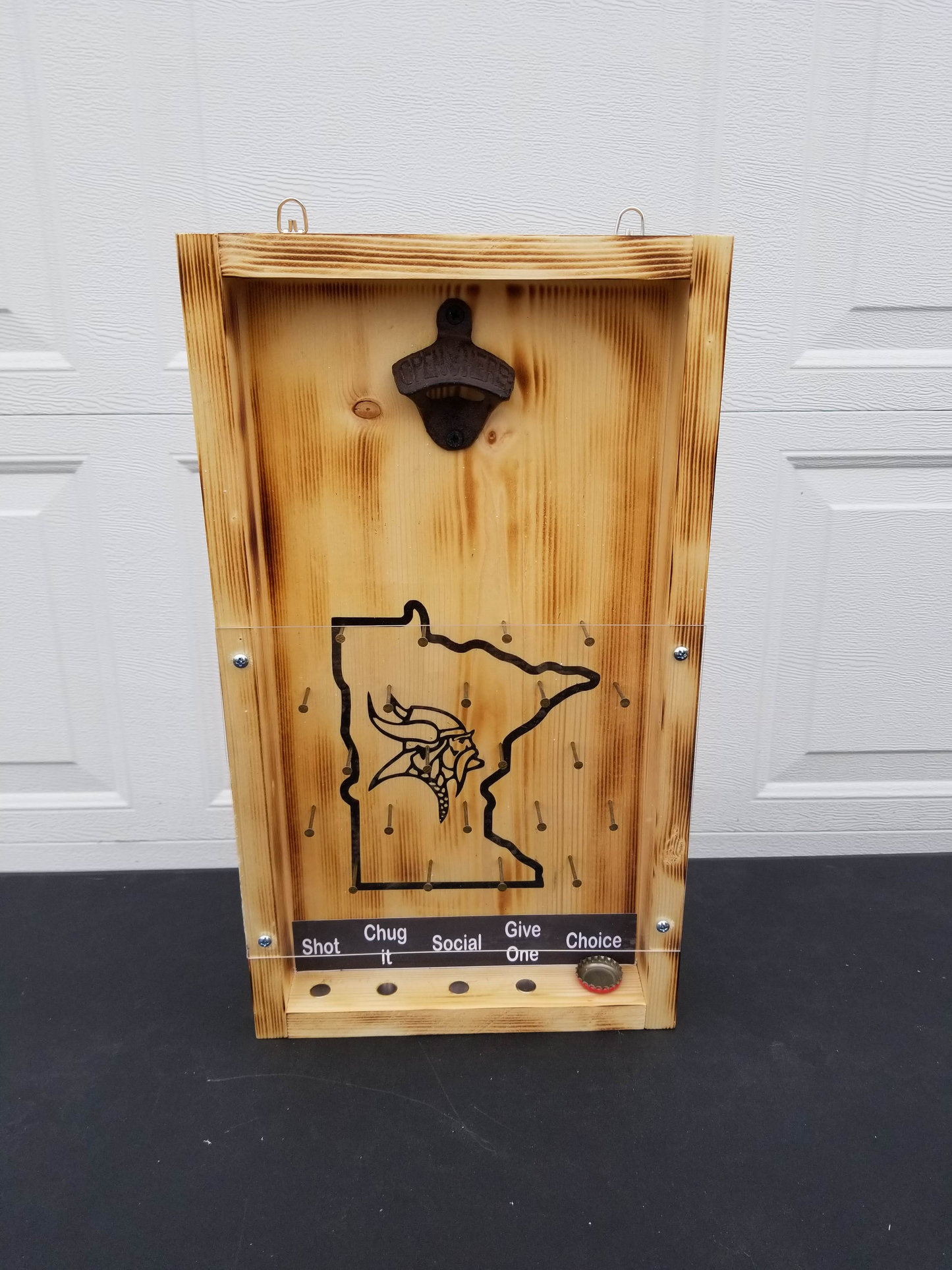 Minnesota with Vikings head Drinko game