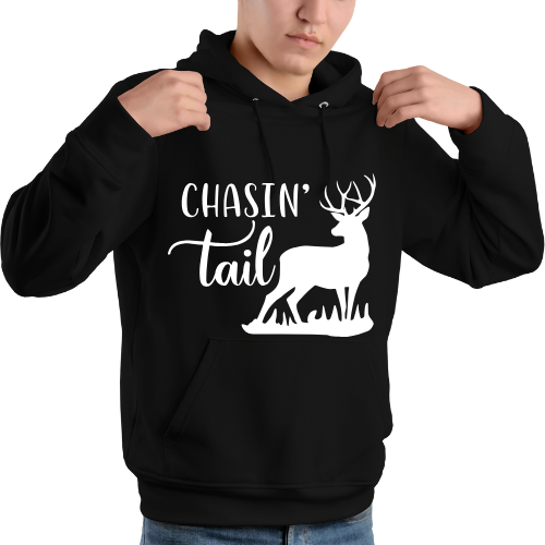 Chasin’ Tail Hunting Hoodie with Buck Graphic