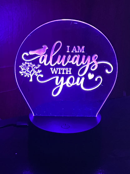 Laser-Engraved Memorial with Multi-Colored LED Illumination