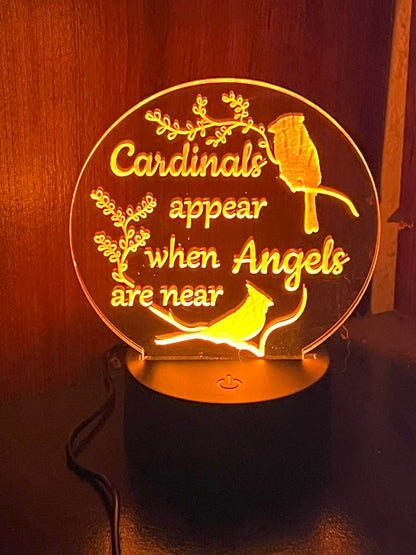 Laser-Engraved Memorial with Multi-Colored LED Illumination