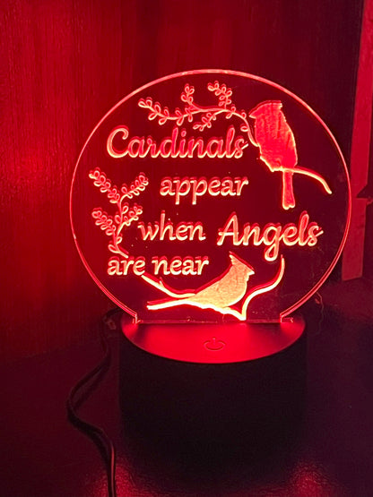 Laser-Engraved Memorial with Multi-Colored LED Illumination