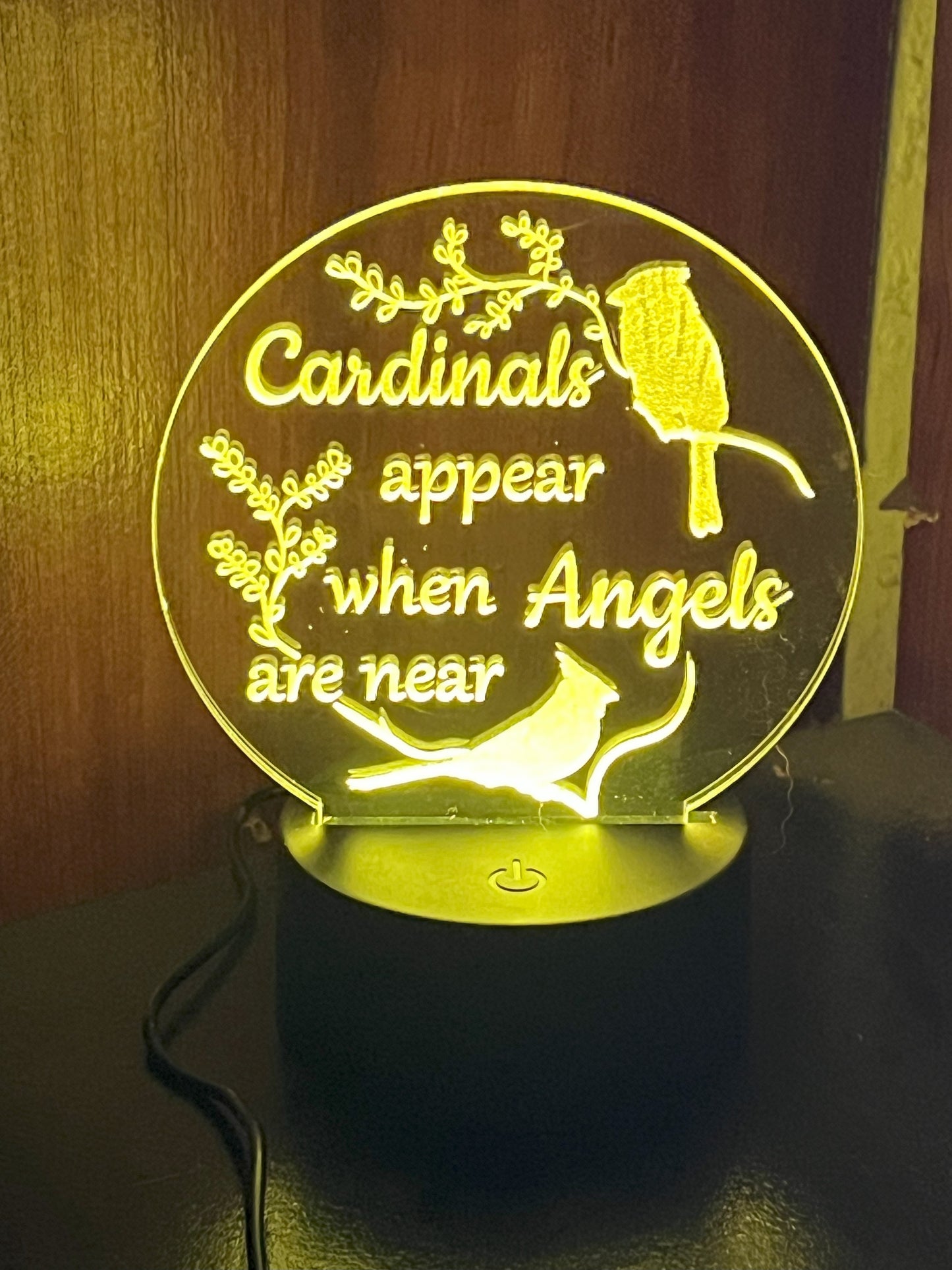 Laser-Engraved Memorial with Multi-Colored LED Illumination