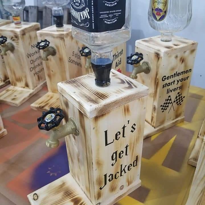 Custom Liquor Dispenser – Choose Bottle & Saying